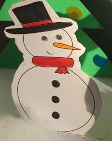 coloriez le bonhomme de neige